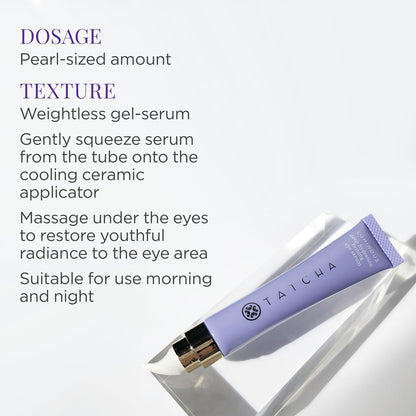 Tatcha Luminous Deep Hydration Firming Eye Serum | Caffeinated Instant Hydrating Eye Serum for Fine Lines and Puffiness, 15 ml | 0.5 oz