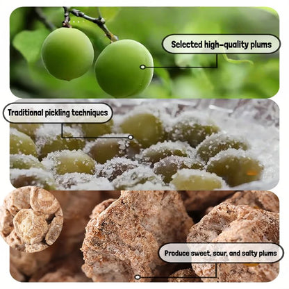 Taiwanese-Style Preserved Plums - 17.6oz (500g) | Tart & Tangy Salty-Sweet Flavor | Perfect for Tea, Cocktails & Cooking