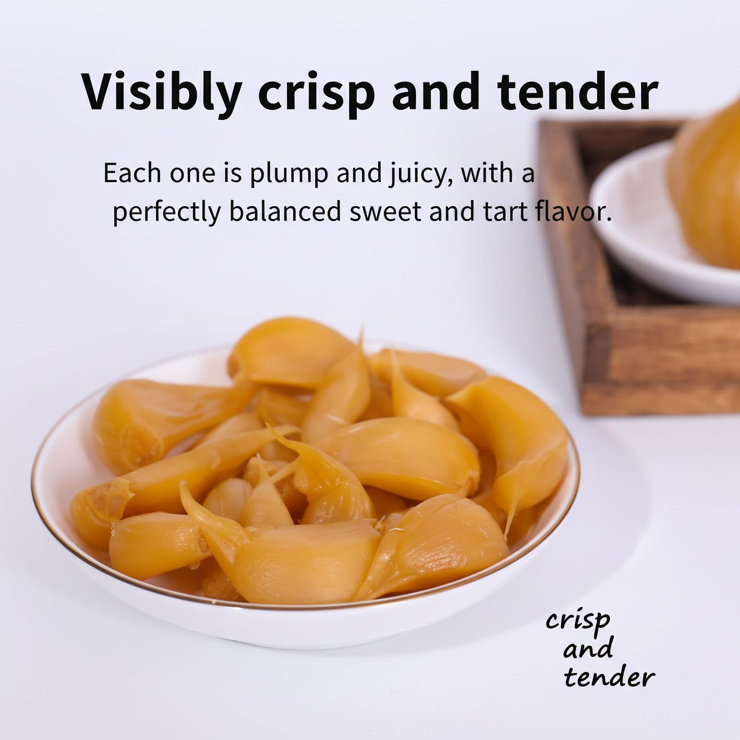SODGHYTR Pickled Garlics, 17.64oz, Crunchy and Sweet Flavor,Long Shelf Life,Hot Pot Companion,Pickled Garlic Cloves