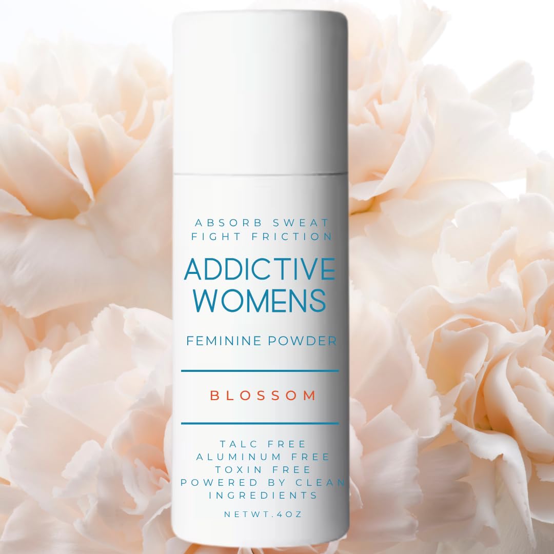 Addictive Womens Feminine Powder | Absorb Sweat | Fight Friction and Chaffing | Prevents Odor | Made from Natural Ingredients | Made in the USA (Blossom)