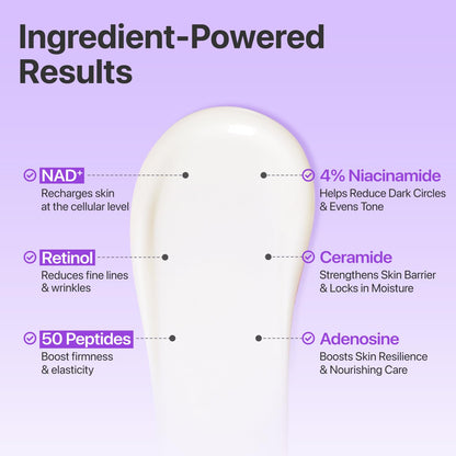 numbuzin No.9 NAD+ Retinol Eye Cream, Depuffing & Firming Eye Serum for Dark Circles, Wrinkles & Fine Lines, Peptides & Niacinamide for Glow & Undereye Radiance, Stocking Stuffers 0.33 fl oz