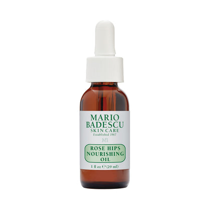 Mario Badescu Rose Hips Nourishing Oil/Serum for Combination, Dry and Sensitive Skin Facial Oil that Moisturizes & Smoothes Formulated with Rosehip Extract & Castor Oil 1 FL OZ (Pack of 1)