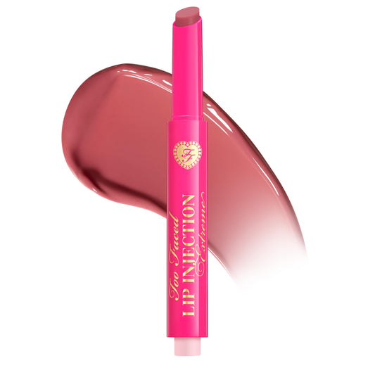 Too Faced Lip Injection Extreme Plumping Clicks | Hydrating, Sheer-To-Medium Buildable Coverage, Lip Plumper with Click Applicator, 0.05 Ounce