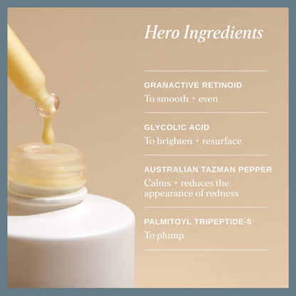 Alpha-H Midnight Reboot Night Serum With Glycolic Acid And Retinoid - Overnight Skin Smoothing For Uneven Tone, Texture, And Fine Lines - Wake Up To Brighter, Fresher-Looking Skin