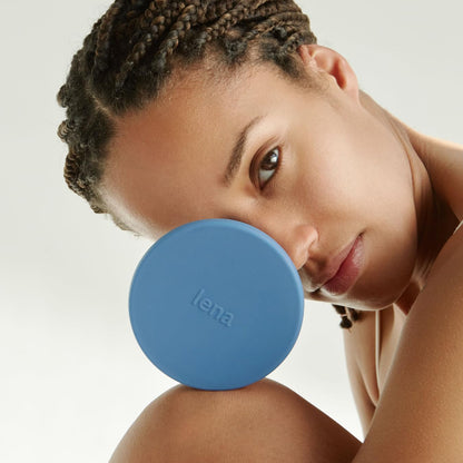 Lena Menstrual Cup Sterilizer Case, Compact, Collapsible Silicone Container for Cleaning Period Cup & Menstrual Disc, Travel, Home and Dorm, Menstrual Cup Cleaner, Feminine Care, Light Blue