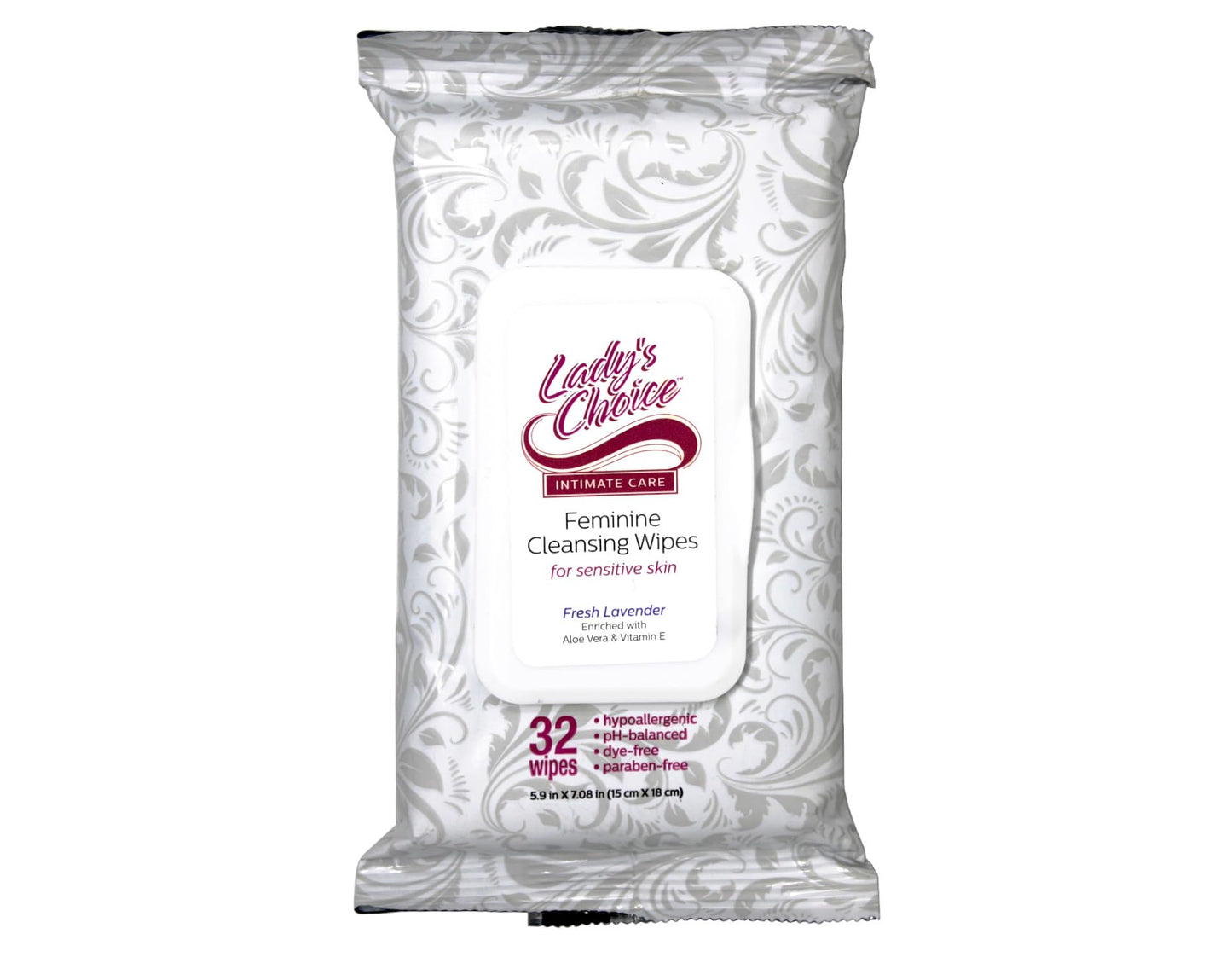 Lady’s Choice Feminine Cleansing Wipes Sheer Lavender 32 Count