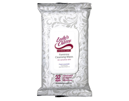 Lady’s Choice Feminine Cleansing Wipes Sheer Lavender 32 Count