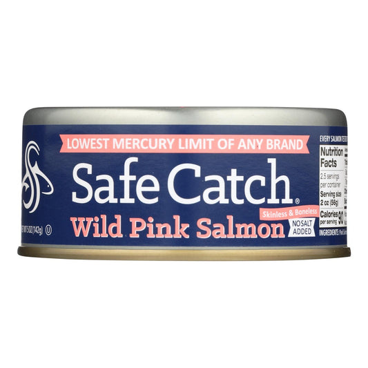 Safe Catch - Premium Skinless & Boneless Wild Pink Salmon No Salt Added - 5 oz.