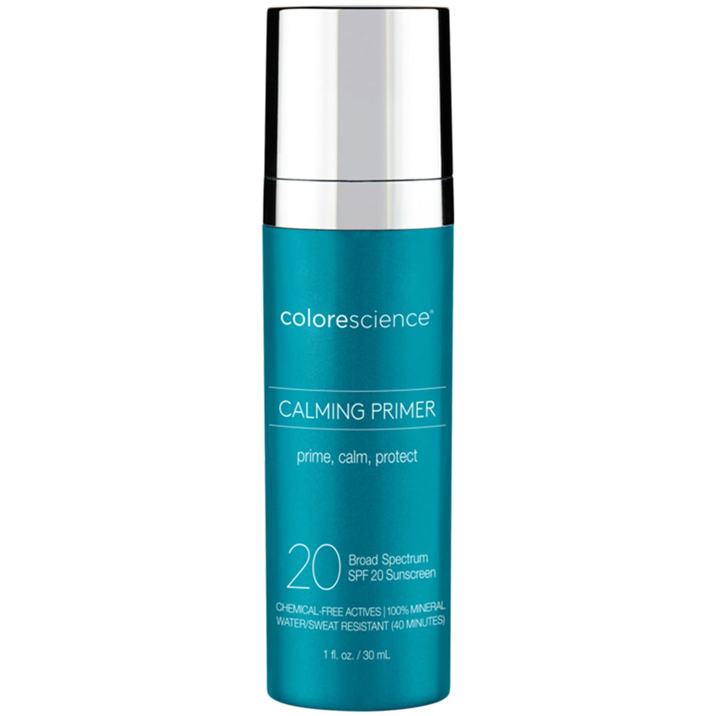 Colorescience Calming Perfector Face Primer, Water Resistant Mineral Sunscreen, Broad Spectrum 20 SPF UV Skin Protection, 1 Fl oz