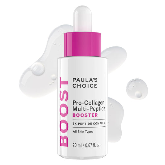 Paula’s Choice Pro-Collagen Multi-Peptide Booster Face Serum for Wrinkles, Serum for Face Supports Collagen Production with Plumping Hyaluronic Acid & Amino Acids, Fragrance-Free, 0.67oz