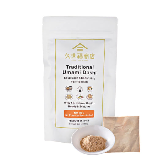 Traditional Umami Dashi Soup Base & Seasoning, Authentic Product of Japan, No MSG (15 packets)