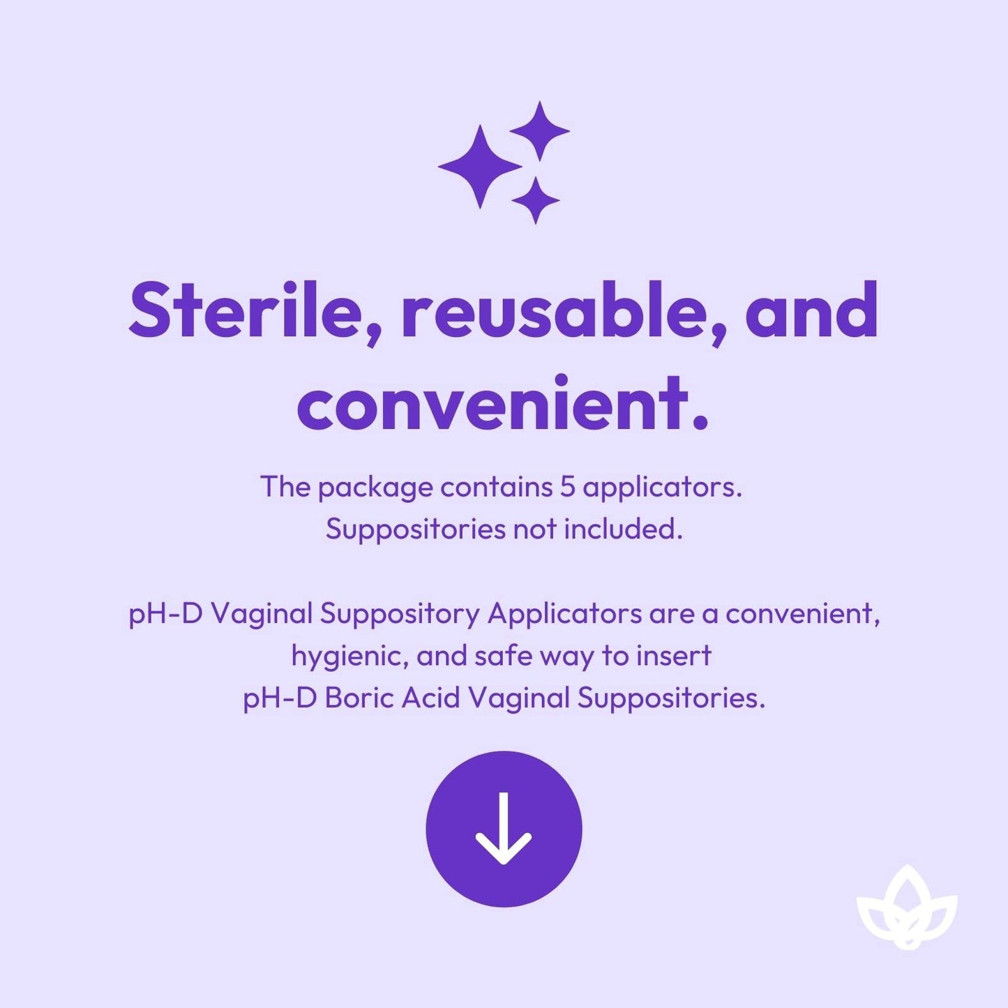 pH-D Feminine Health - Vaginal Suppository Applicators, Ideal for Boric Acid Suppositories, Reusable, Fits Most Vaginal Suppositories, Made in The USA - 5 Count…