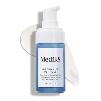 Medik8 Niacinamide Peptides - Serum for Face - Visibly Clear Skin, Smooth Texture and Reduce Pores - Hydrating Serum Balance Oil Production - 1 oz