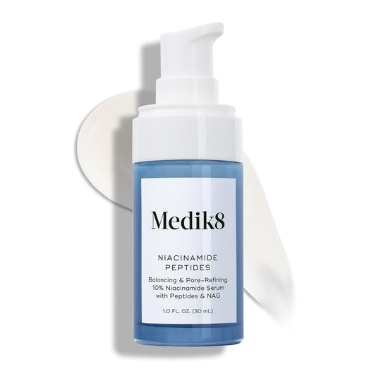 Medik8 Niacinamide Peptides - Serum for Face - Visibly Clear Skin, Smooth Texture and Reduce Pores - Hydrating Serum Balance Oil Production - 1 oz