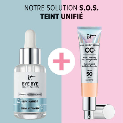 IT Cosmetics Bye Bye Dark Spots 4% Niacinamide Serum - Visibly Reduces Dark Spots & Improves Skin Clarity In 8 Weeks - Facial Serum with 1% Ethyl Vitamin C - For All Skin Types - 1 Fl. Oz