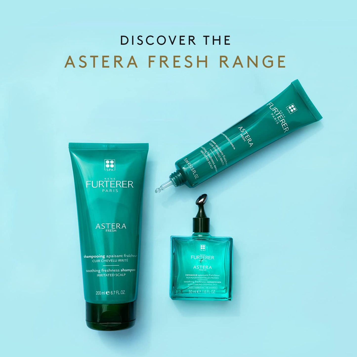 Rene Furterer ASTERA FRESH Soothing Freshness Shampoo - Relieve Sensitive Scalps - Mint & Eucalyptus - Paraben & Silicone-Free