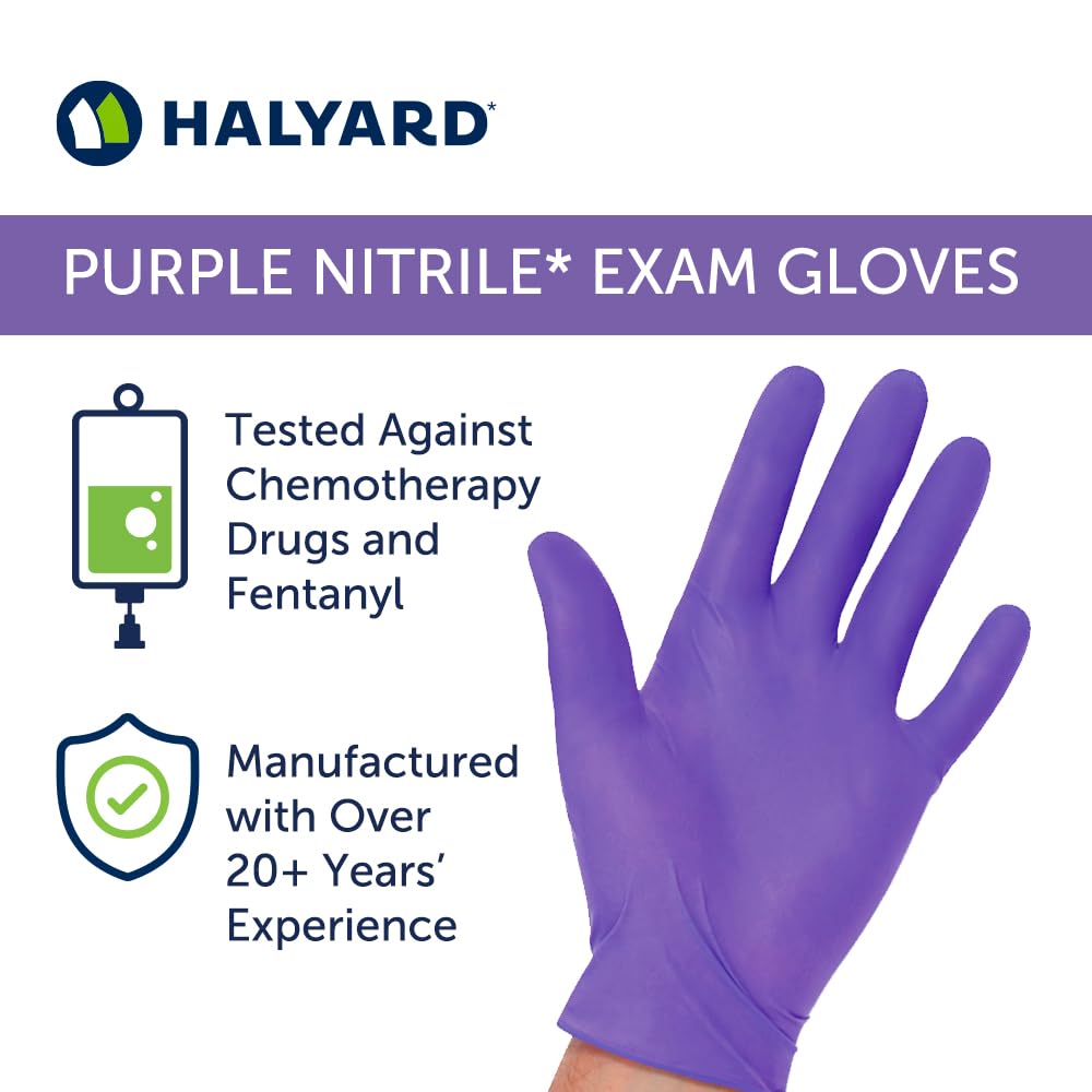 HALYARD PURPLE NITRILE Gloves Powder Free Disposable Medical Exam Gloves