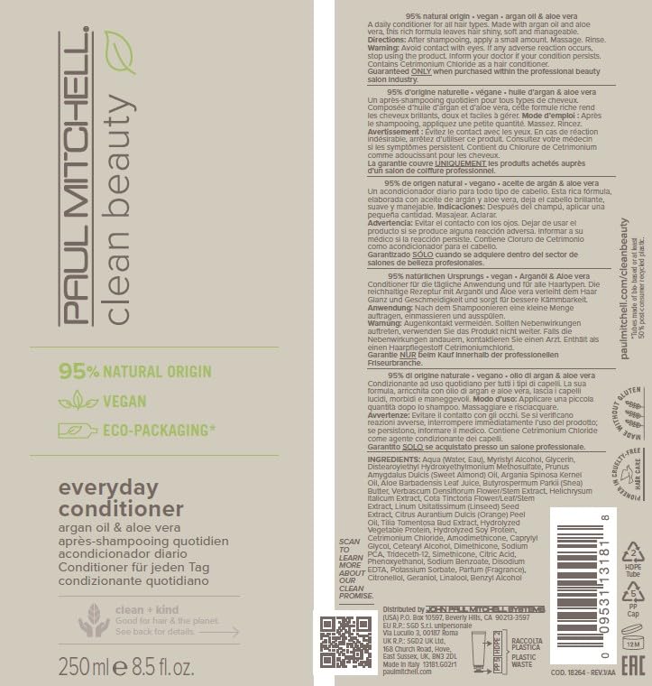 Paul Mitchell Clean Beauty Everyday Conditioner Ultra-Rich Formula Improves Elasticity For All Hair Types