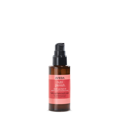 Aveda Nutriplenish Multi-Use Hair Oil | Pre-Shampoo Treatment, Styling, Overnight Oil, Leave-In Treatment | Hydrating Hair Oil | 100% Naturally Derived*, 1 Fl Oz