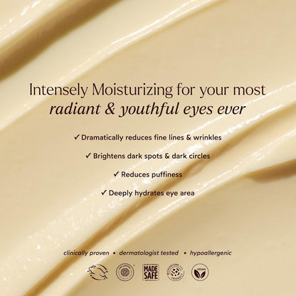 True Botanicals Resurrection Radiance Brightening Eye Cream | Reduces Appearance of Dark Circles, Fine Lines, Wrinkles & Puffiness | Dermatologist Tested, All Natural, Vegan| 0.5 oz | 15 ml