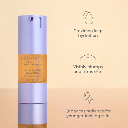 Meaningful Beauty Essentials Skincare System Advanced Formula Starter Kit, with Melon Super Antioxidants, Includes Youth Activating Melon Serum, Day Creme & Eye Cream for Younger-Looking Skin