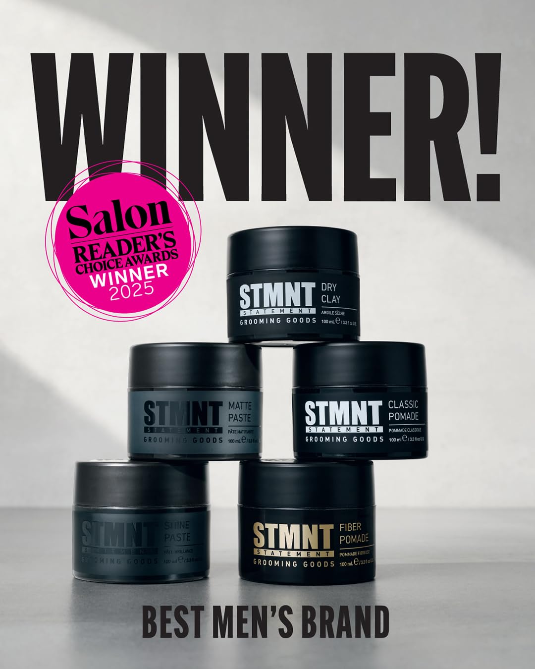 STMNT Grooming Goods All-In-One Daily Cleanser | SLS/SLES Sulfates Free | Extra Caring Formula w/Activated Charcoal & Menthol