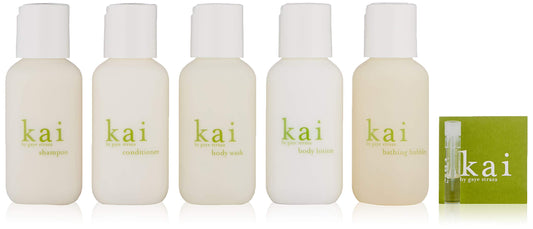 kai Bath And Shower Travel Set, TSA approved, vegan, cruelty free, made in the usa
