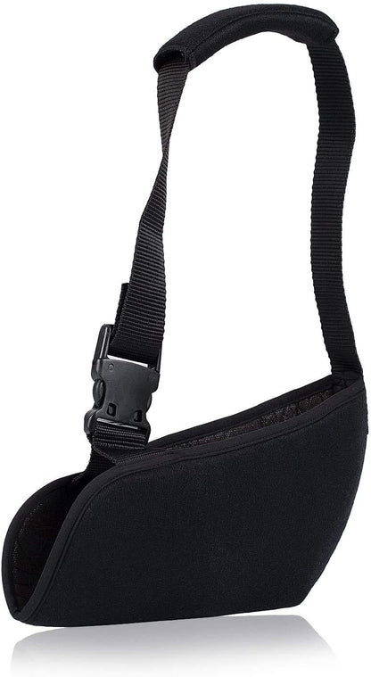 Soles Pediatric Arm Sling with Padded Shoulder Strap, Black, Small