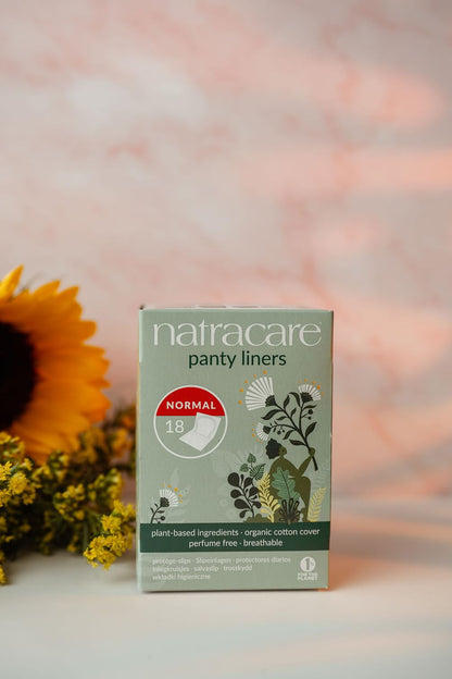 Organic & Natural Panty Liners,Normal Natracare 18 Liners Box
