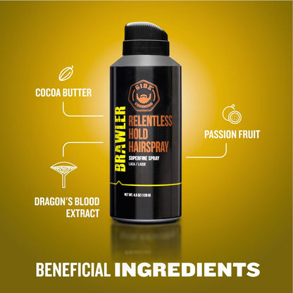 GIBS Grooming Brawler Bantamweight Hairspray, 4.5oz