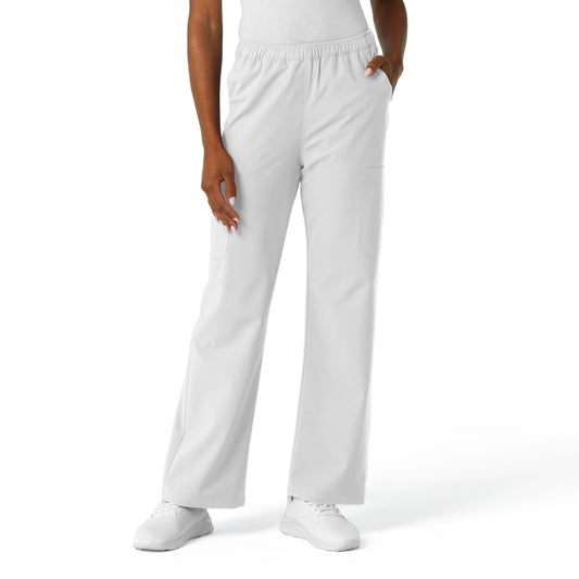 Wink NURTUR Scrubs for Women, Straight Leg Cargo Scrub Pant - White, 3X