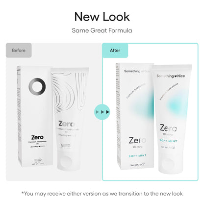 Something Nice Zero Toothpaste - 10% Nano Hydroxyapatite Toothpaste Fluoride Free, Remineralizing, Enamel Repair and Natural Whitening, Suitable for Sensitive Teeth, Adults & Kids Oral Care, Mint, 4oz