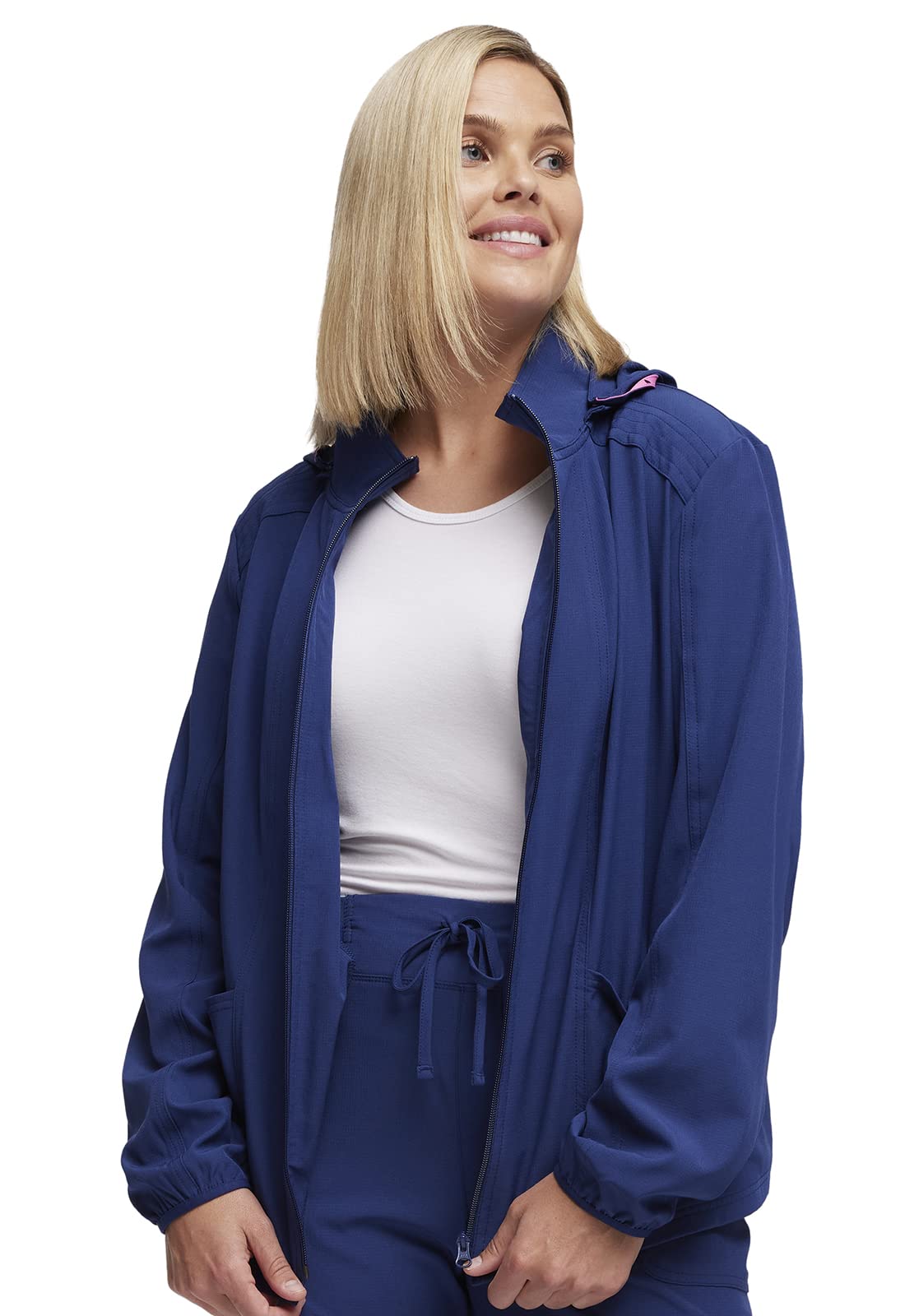 HeartSoul Break On Through Women Warm Up Scrubs Jacket Zip Front 20310