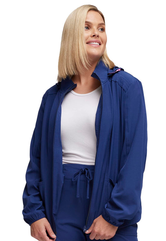 HeartSoul Break On Through Women Warm Up Scrubs Jacket Zip Front 20310