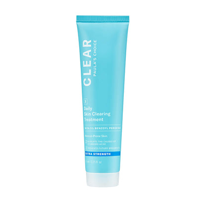 Paula's Choice CLEAR Daily Skin Clearing Cream, All Over Face Acne Treatment with Benzoyl Peroxide, Treats and Prevents Mild to Severe Acne & Breakouts, Fragrance-Free, 2.25 fl oz