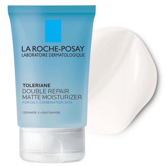 La Roche-Posay Toleriane Double Repair Matte Face Moisturizer, Daily Moisturizer For Oily Skin With Ceramide And Niacinamide For All Skin Tones, Oil Free, Non-Comedogenic, Available with SPF 30