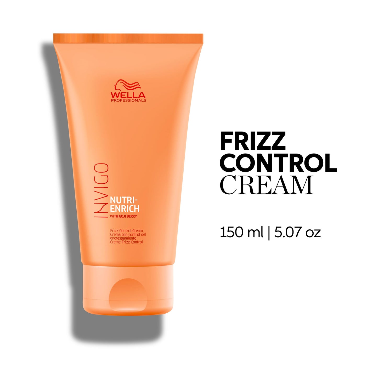 Wella Professionals Invigo Nutri-Enrich Frizz Control Cream with Goji Berry | For Dry or Stressed Hair | Deep Nourishment, Smoothness & Anti-Frizz Styling Cream | 5.07 oz