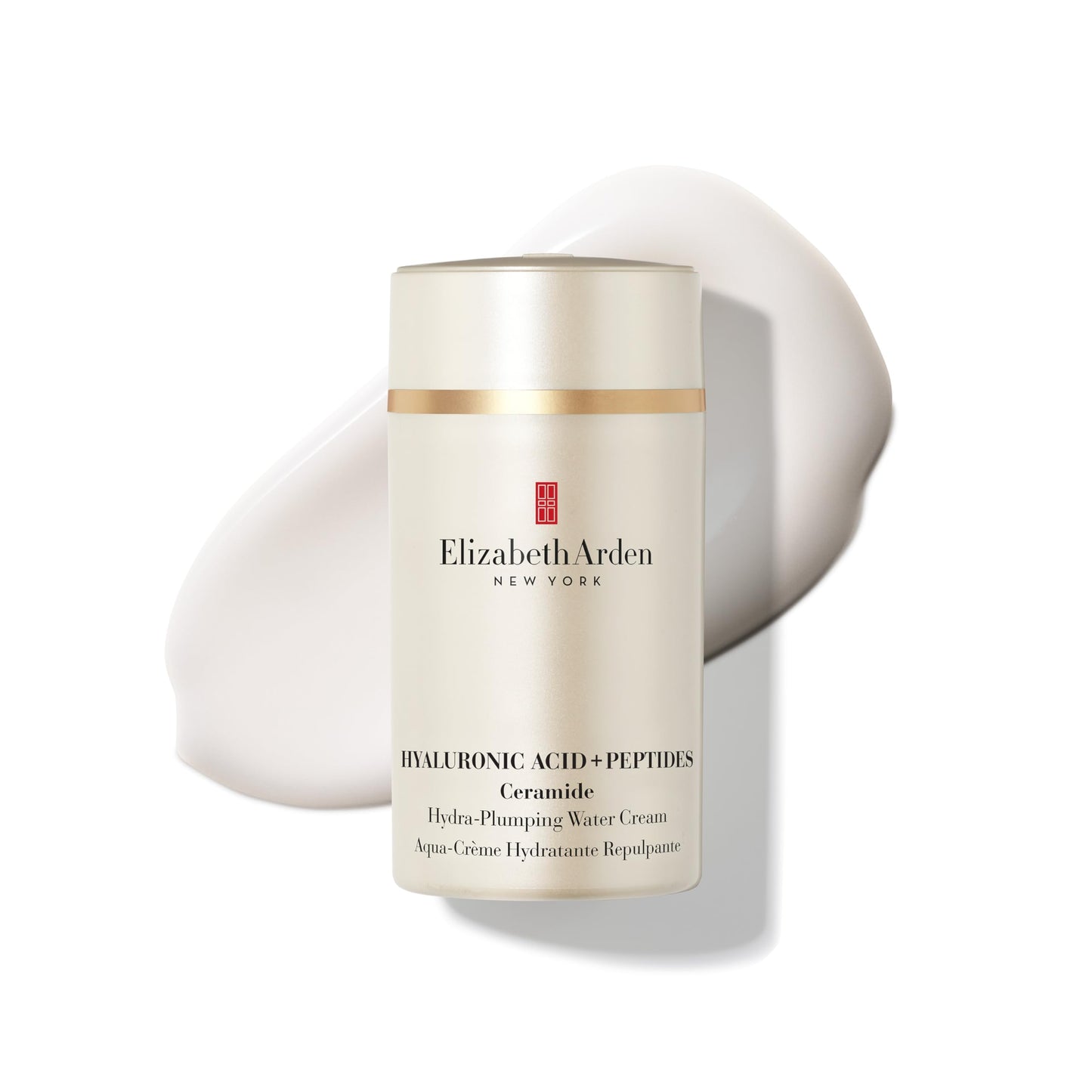 Elizabeth Arden Hyaluronic Acid + Peptides Ceramide Hydra-Plumping Water Cream, Lightweight Gel Texture, Deeply Hydrating + Firming Moisturizer, 1.7 oz