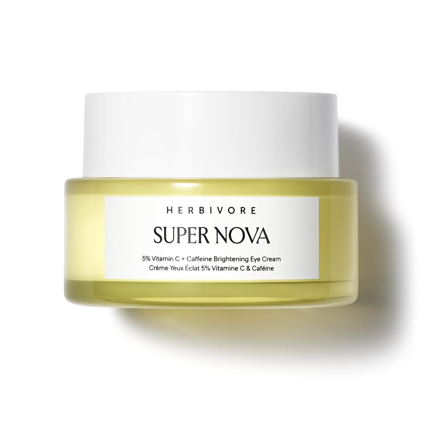HERBIVORE Super Nova Eye Cream – 5% THD Vitamin C & Caffeine, Reduces Dark Circles & Puffiness, Brightens Eyes, Plant-based, Vegan, Cruelty-free, 15mL / 0.5 oz