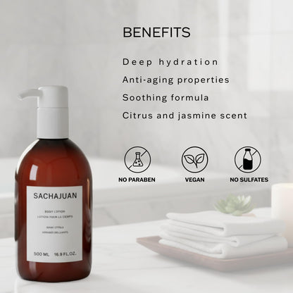 SACHAJUAN Body Lotion, Moisturizing & Hydrating with Anti-Aging Properties for Skin