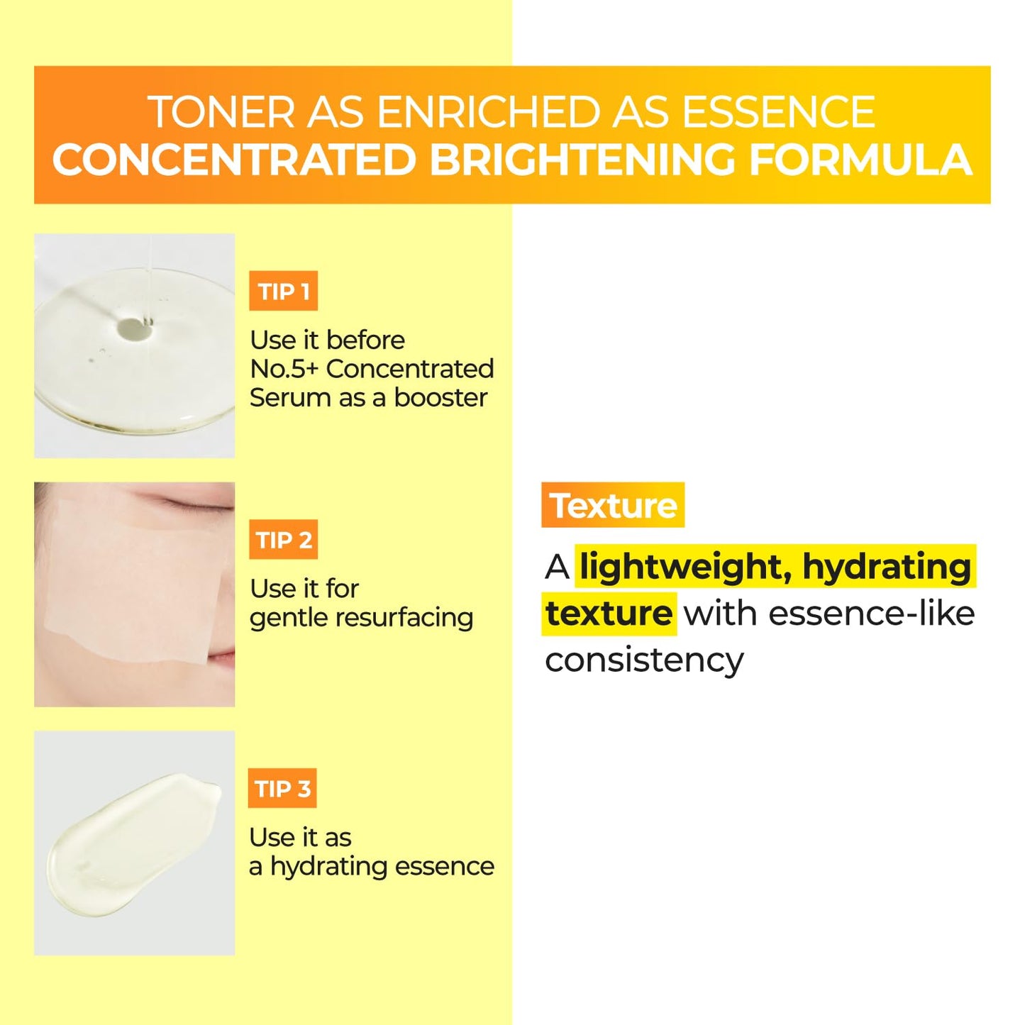 numbuzin No.5 Vitamin Boosting Essential Toner, Radiance-Boosting Vitamin Toner for Uneven & Dull Skin, Glutathione, Vitamin C, Niacinamide, First Step Skincare, 6.76 fl oz (200ml)
