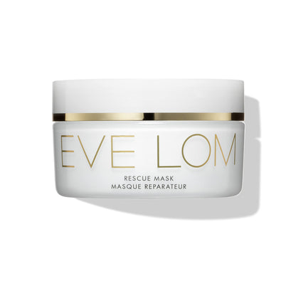 EVE LOM Rescue Mask | Facial mask that purifies and hydrates at the same time. Honey-infused Kaolin Clay conditions skin while ground almonds gently exfoliate when dried mask is buffed off to reveal a brighter complexion. Hydrates up to 72 hours.