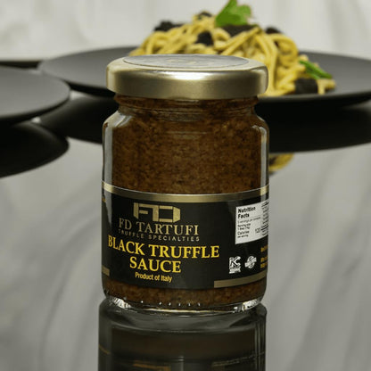 FD TARTUFI Black Truffle Sauce 80g (2.82oz), (Tuber Melanosporum) Gourmet Sauce | Kosher | non gmo | Made in Italy | Mushrooms | Truffles | Specialty Food