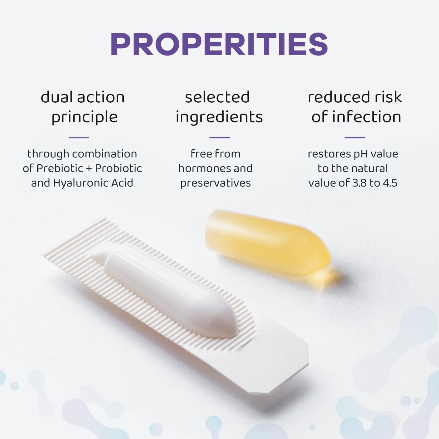 Vaginal Probiotic Suppositories, Prebiotic Infused with Hyaluronic Acid, Tea Tree, and Vitamin C&E, pH Balance Support Formula Fights Dryness, Odor and Discomfort, Restore Feminine Health(12 Counts)