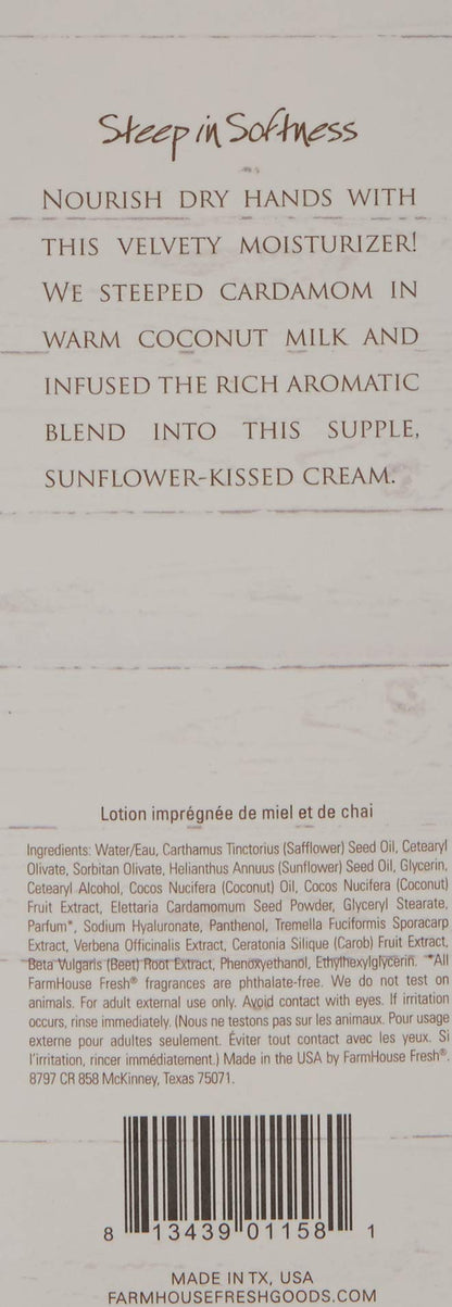 FarmHouse Fresh Honey-Chai Steeped Milk Lotion, 2.4 Fl Oz
