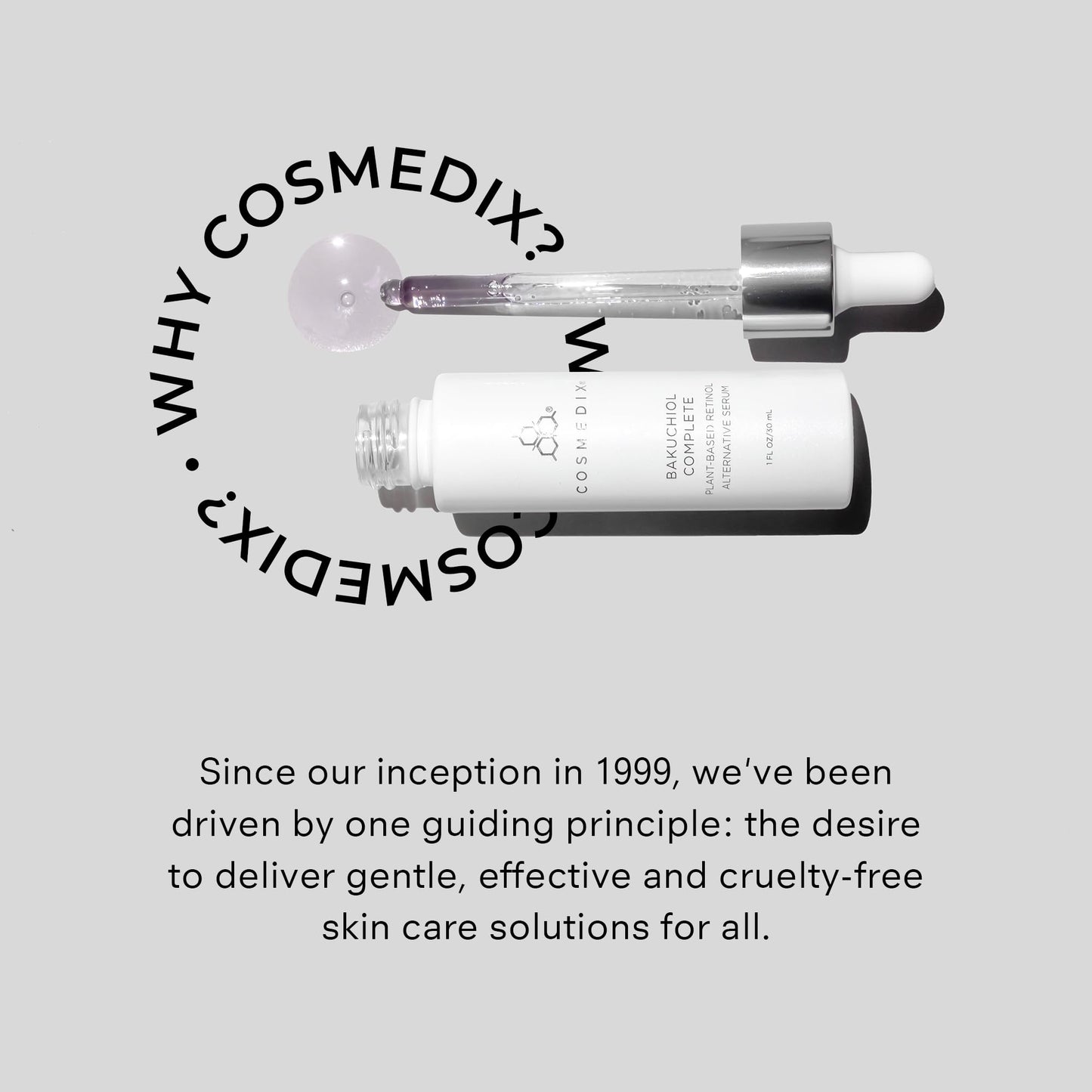 COSMEDIX Bakuchiol Complete Plant-Based Retinol Alternative Face Serum - Hydrating Serum for Fine Lines, Wrinkles & Uneven Skin Tone - Facial Skin Care for Brighter, Firmer & Fresh-Looking Skin