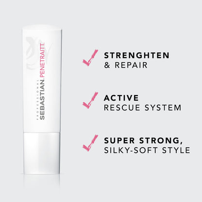 Sebastian Professional Penetraitt Conditioner | Strengthening & Repair | Deep Moisturizing for Dry, Damaged, & Colored Hair