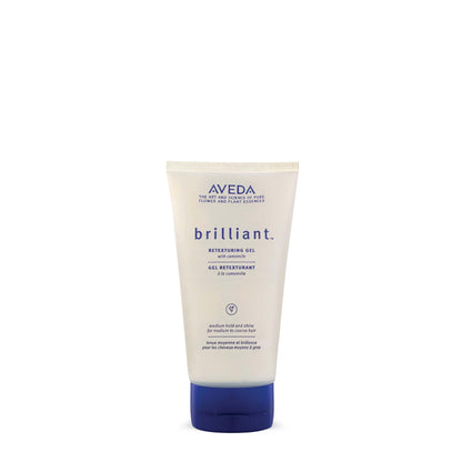 Aveda Brilliant Retexturing Gel | Medium Hold Hair Gel | Adds Shine | for Textured, Curly & Coily Hair | Jasmine, Rose, Clove Aroma | 5 Fl Oz