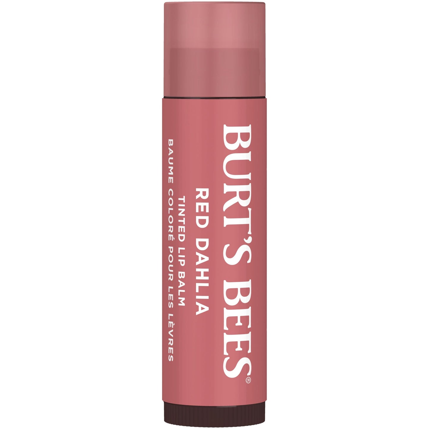 Burt's Bees Easter Basket Stuffers, Lip Tint Balm with Long Lasting 2 in 1 Duo Tinted Balm Formula, Color Infused with Hydrating Shea Butter for a Natural Looking Buildable Finish, Red Dahlia (2-Pack)
