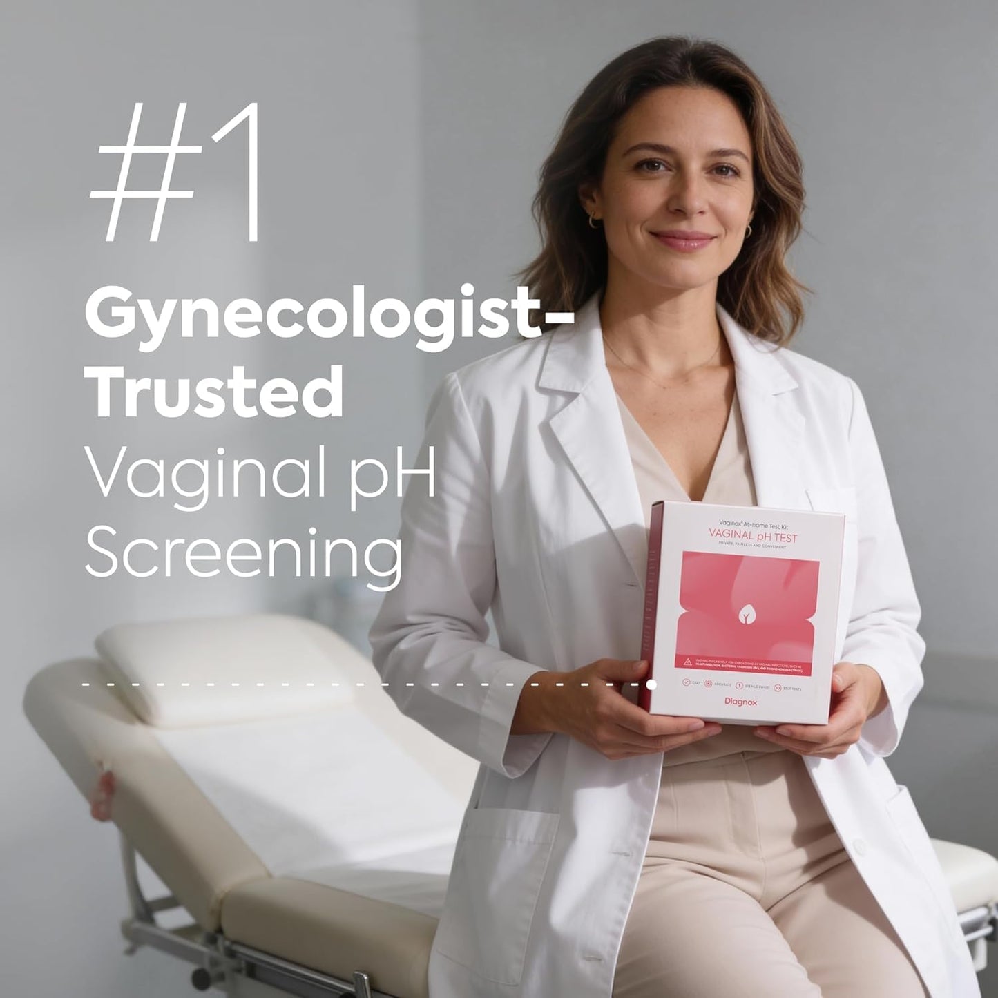 Vaginal pH Test Kit - Yeast Infection Test & BV Test Strips for Women - Clinical Grade, Accurate and Quick Results in 30 Seconds - 10 Self Tests